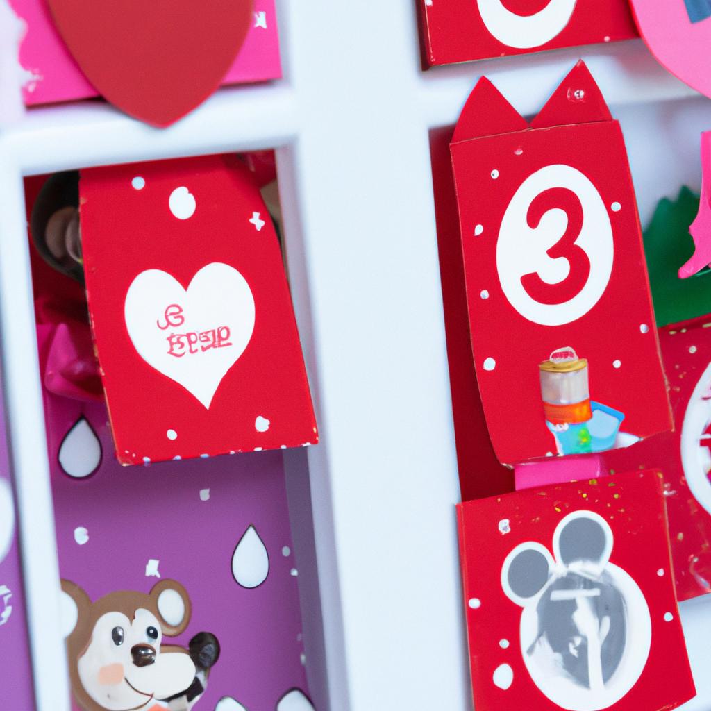Exciting surprises behind every window of the Minnie Mouse advent calendar