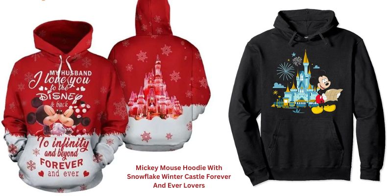 Mickey Mouse Hoodie With Snowflake Winter Castle Forever And Ever Lovers