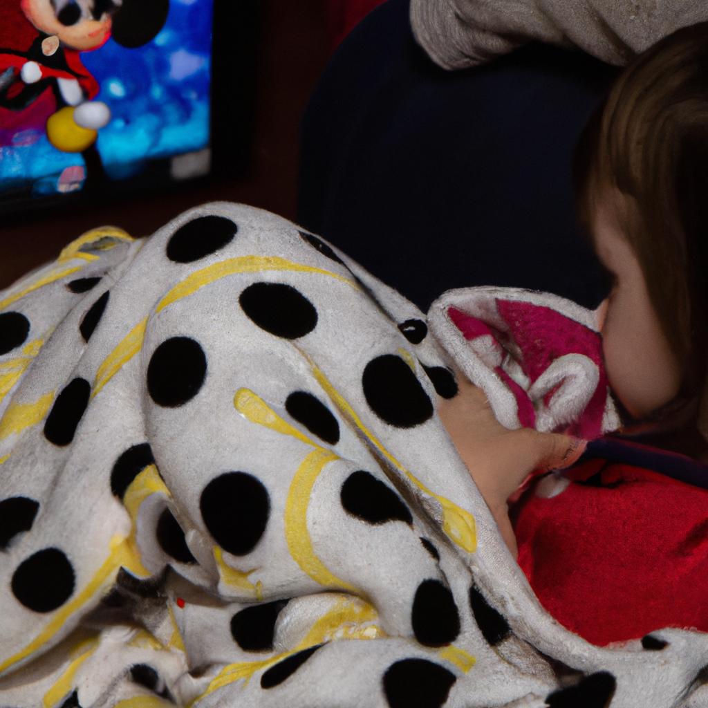 This blanket is not only adorable but also functional, keeping your little ones warm and cozy during their favorite shows