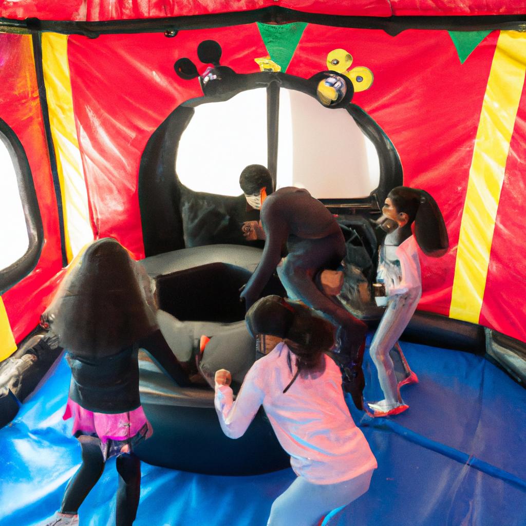 The Mickey Mouse bounce house rental provided endless fun and entertainment for these kids!