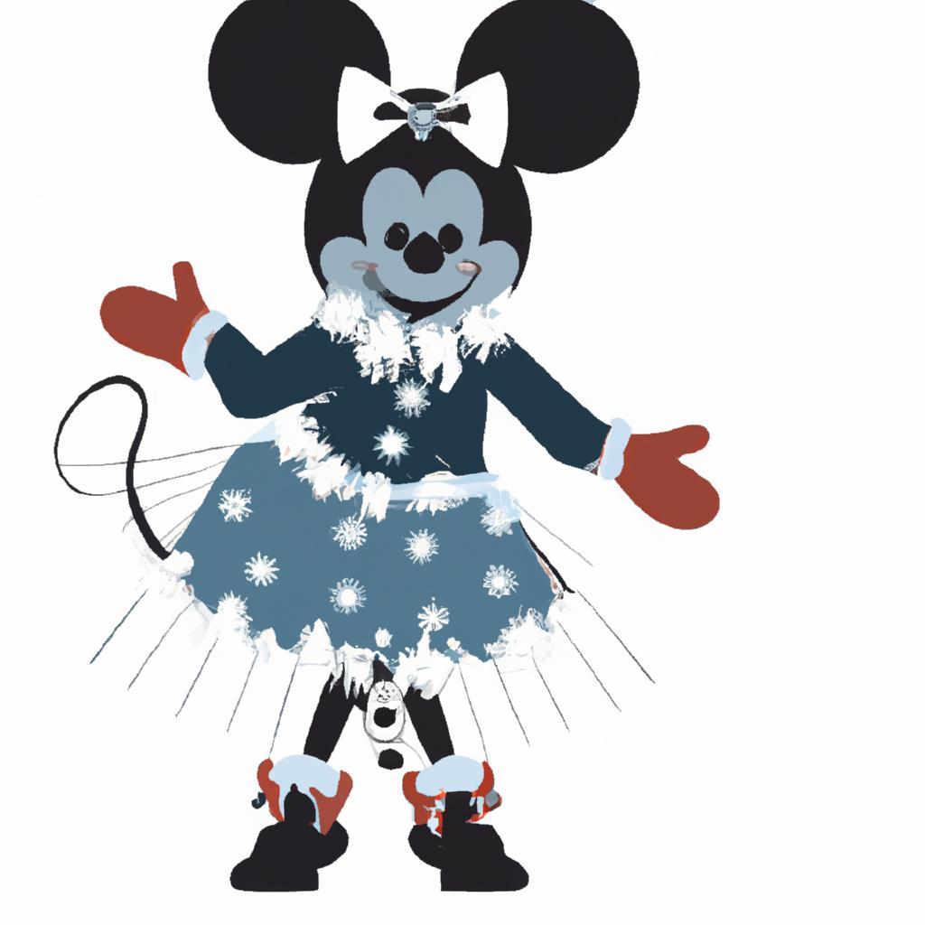 Add some winter fun to your designs with this full body Minnie Mouse SVG