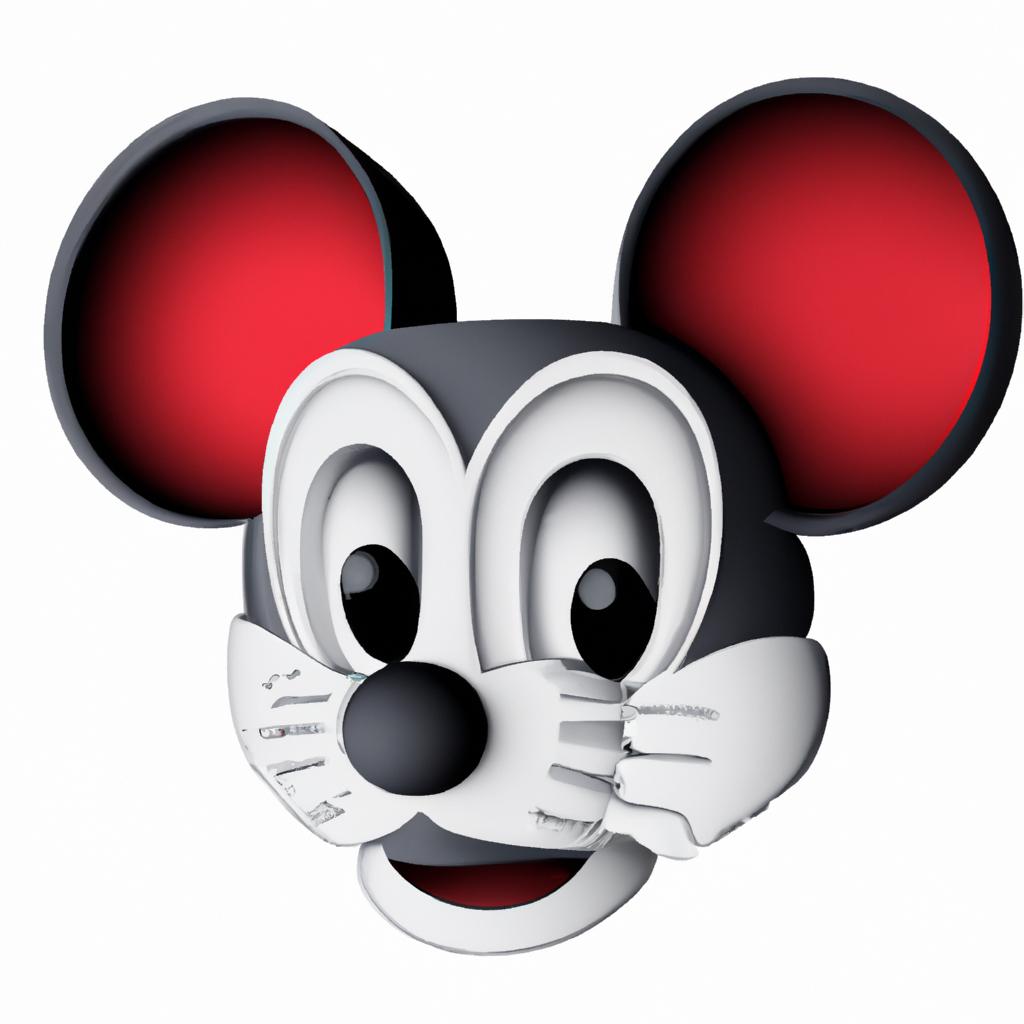 Impress your friends with this amazing 3D Mickey Mouse head print that looks like it's popping out of the paper.