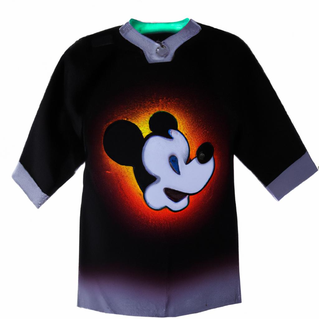 Authentic Mickey Mouse hockey jersey with hologram for proof of authenticity