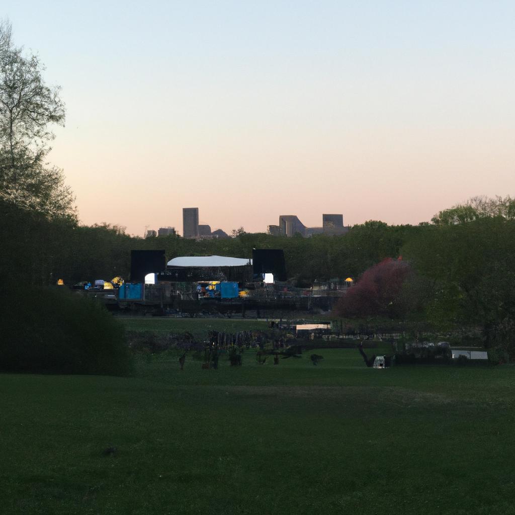 The serene beauty of Central Park sets the stage for Modest Mouse's concert