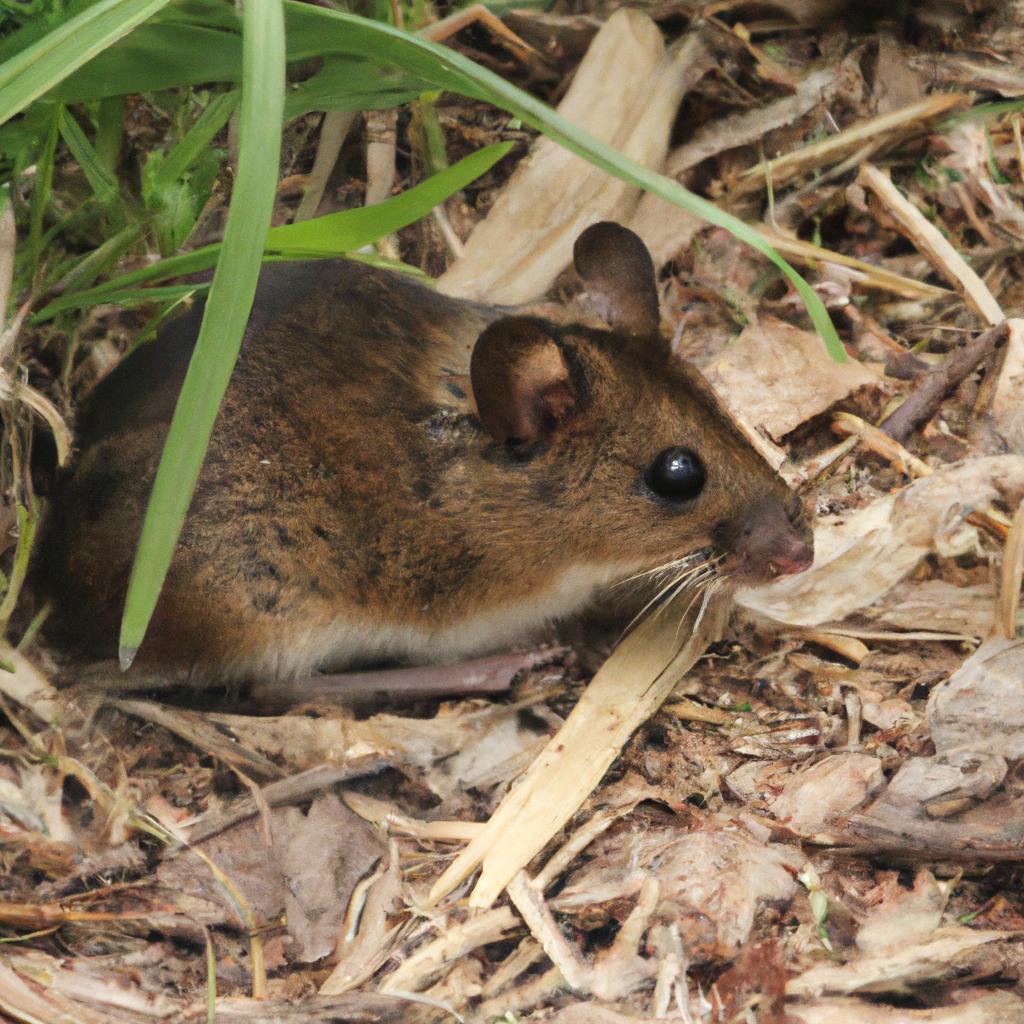 A construction site encroaches on the grassland habitat of the four striped grass mouse.