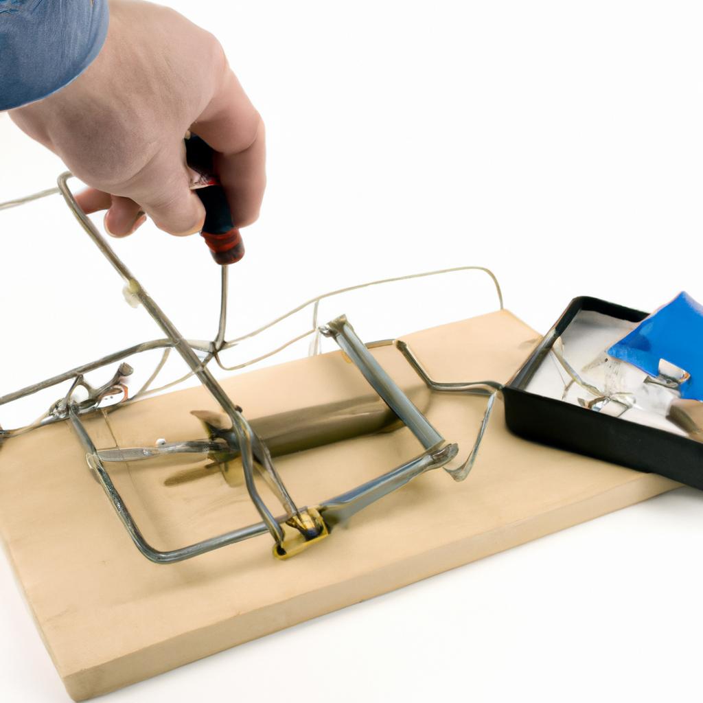 Easy and safe steps to set up a battery operated mouse trap.