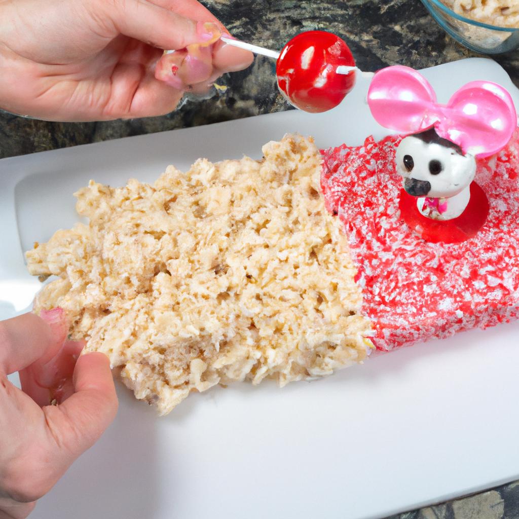 Follow these easy instructions to make your own Minnie Mouse Rice Krispie Treats at home!