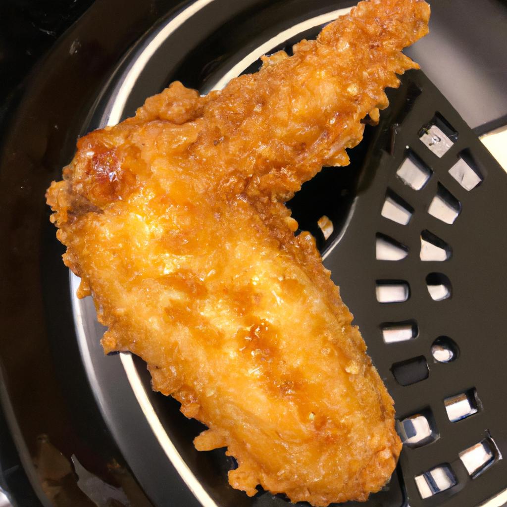 The Mickey Mouse air fryer delivers delicious and healthy meals like this chicken wing.
