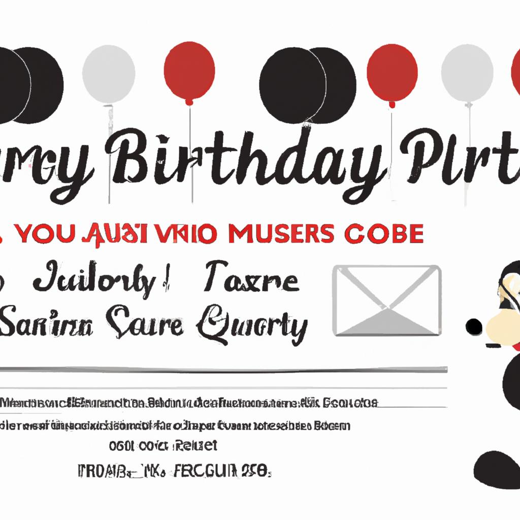Invite your guests in style with this Mickey Mouse Birthday SVG invitation