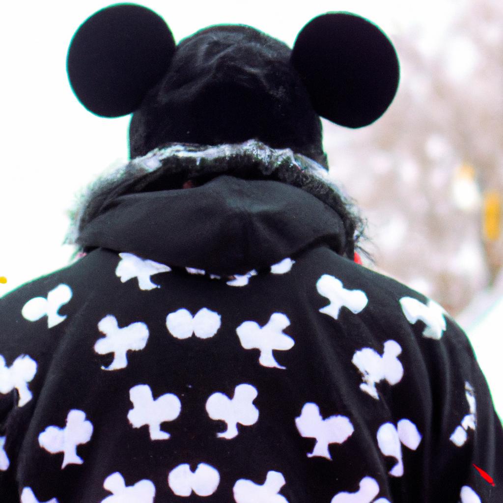 Brave the cold weather in style with this warm and comfortable Mickey Mouse furry fleece jacket for adults.