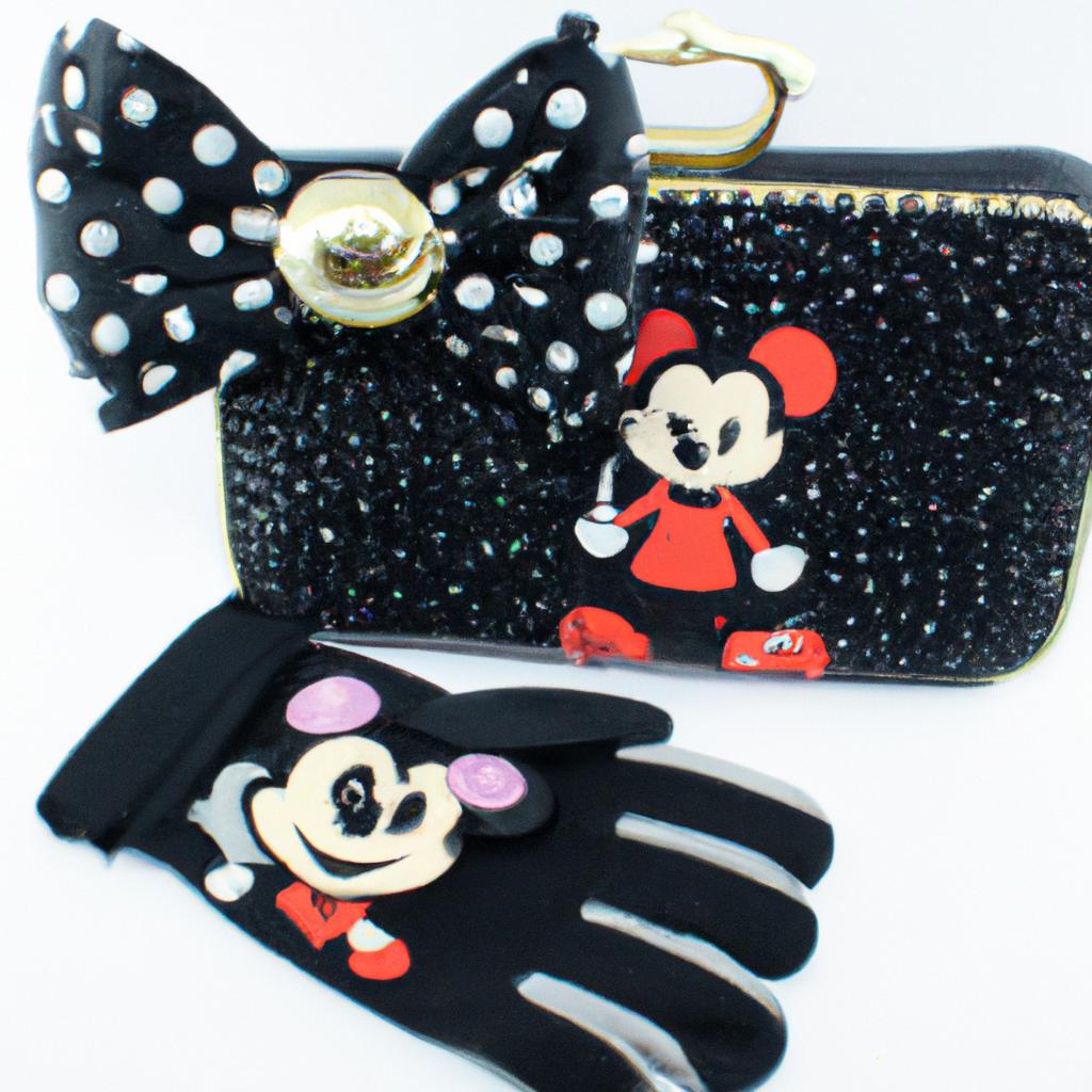 This Loungefly purse is a must-have for any Mickey Mouse fan. The glittery bow and iconic gloves add a touch of sparkle and whimsy to your outfit.