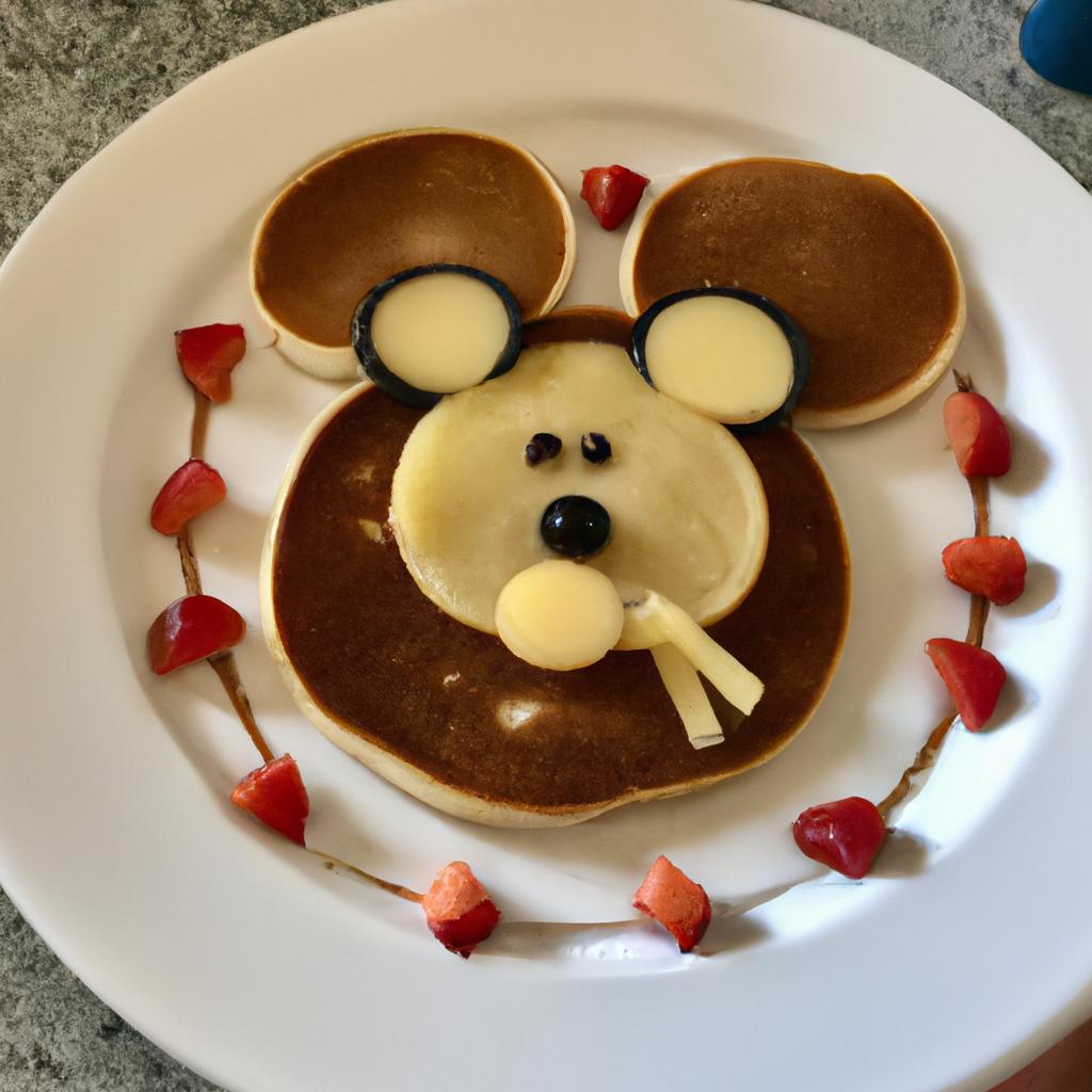 Decorating the pancakes is a fun way to get creative in the kitchen