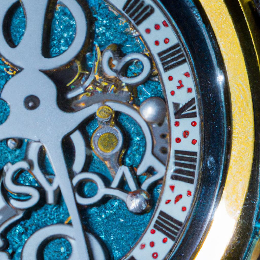 The intricate design of the Mickey Mouse Watch 23 face up close