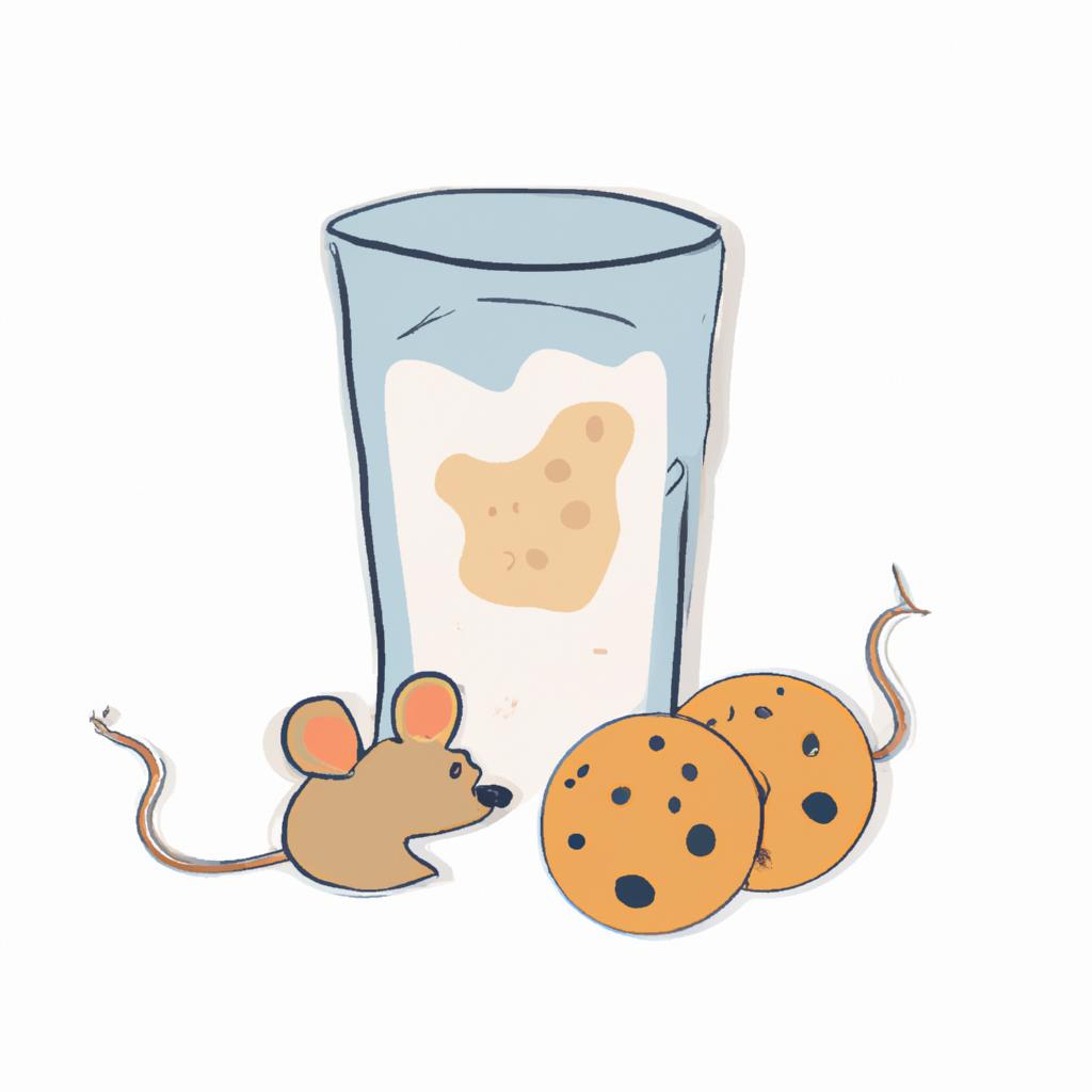This glass of milk is surrounded by all the cookie and mouse clipart you could imagine!