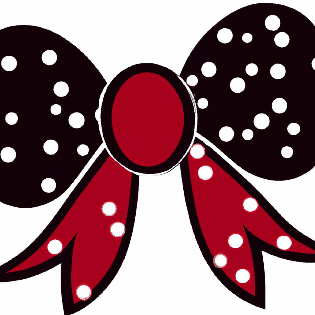 Add some sparkle to your design with this Minnie Mouse Bow SVG with a glittery effect!