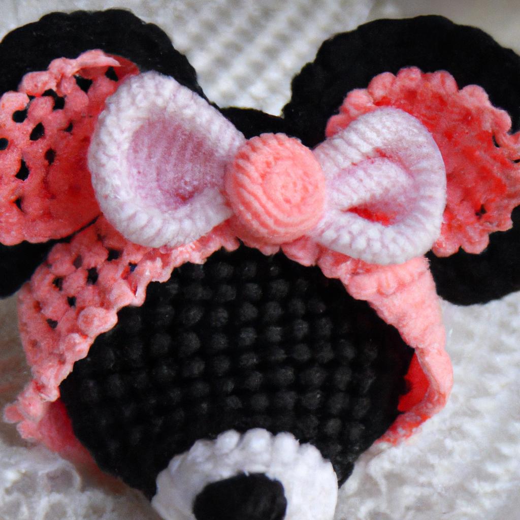 Crochet your own Minnie Mouse hat with this easy-to-follow step-by-step guide.