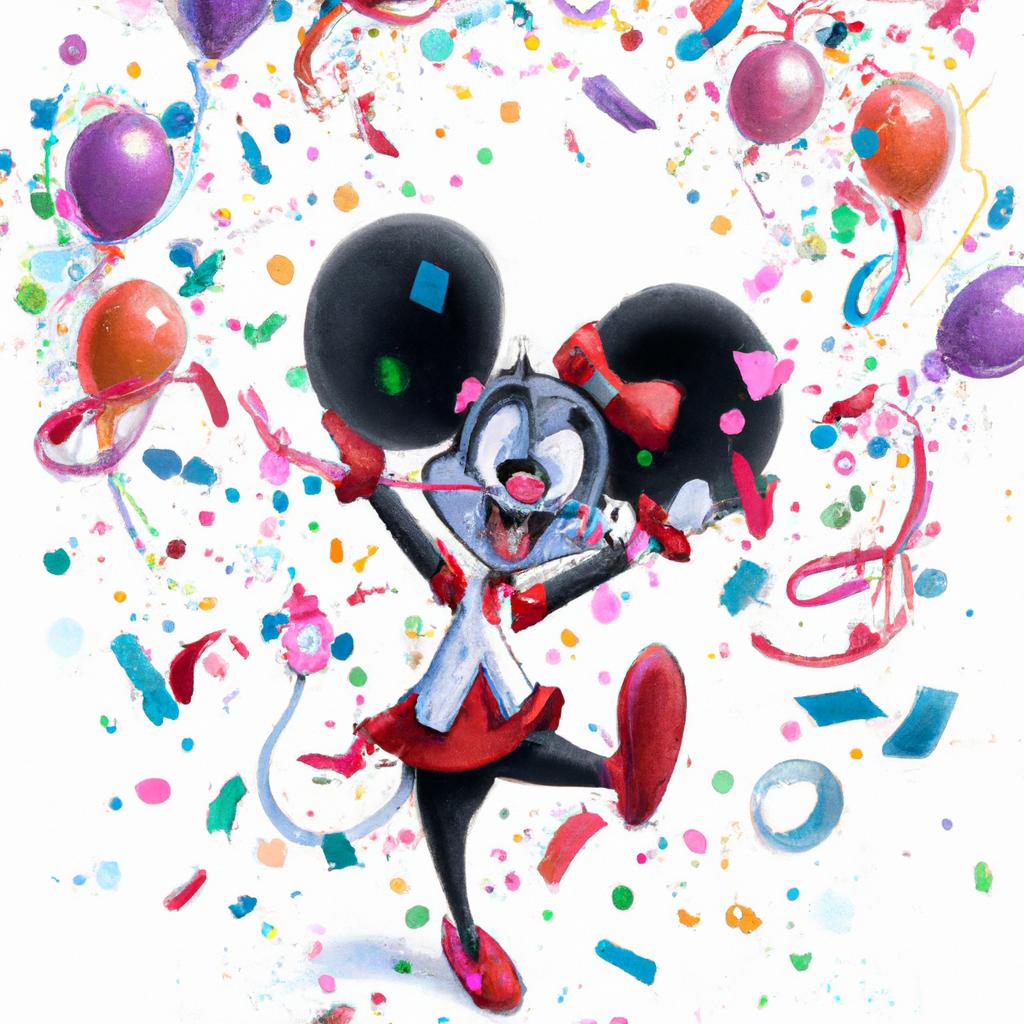 Let Minnie Mouse help you celebrate your special day with lots of dancing and balloons!