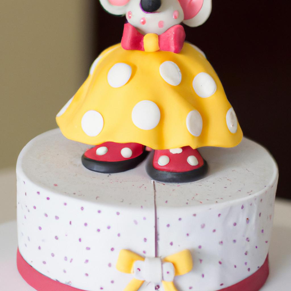 This Minnie Mouse fondant cake is a creative twist on the classic character