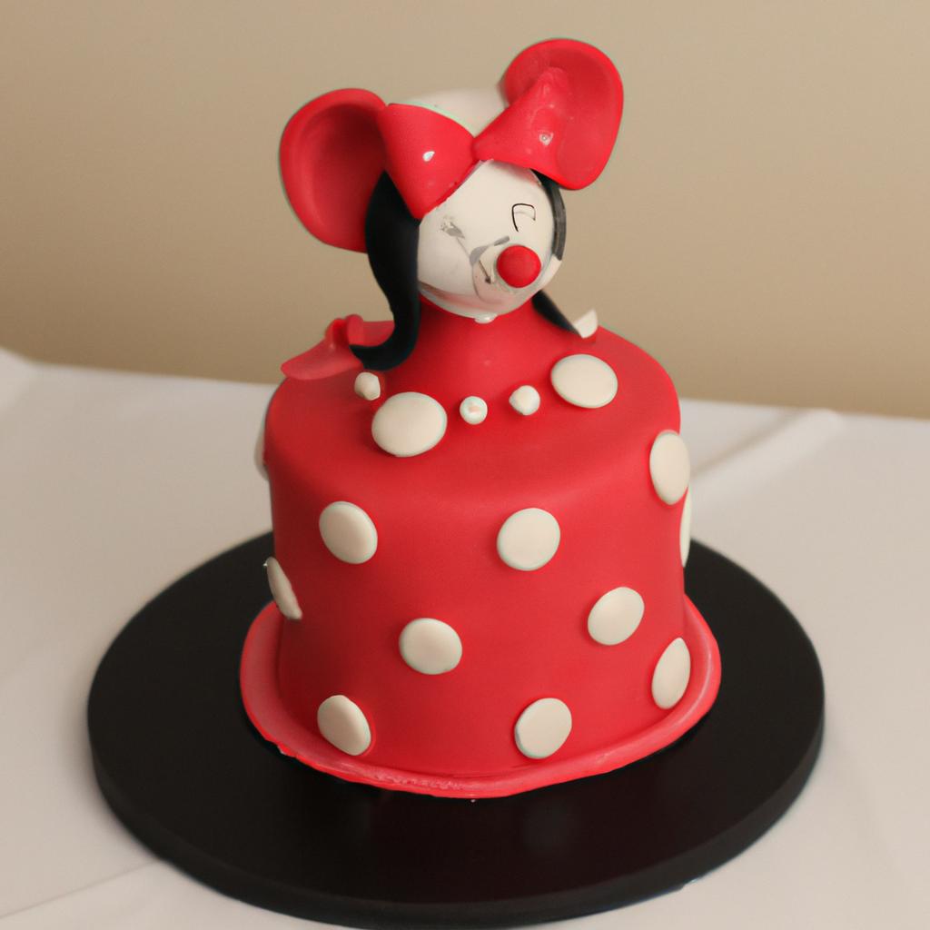 This Minnie Mouse fondant cake is a classic design that never goes out of style