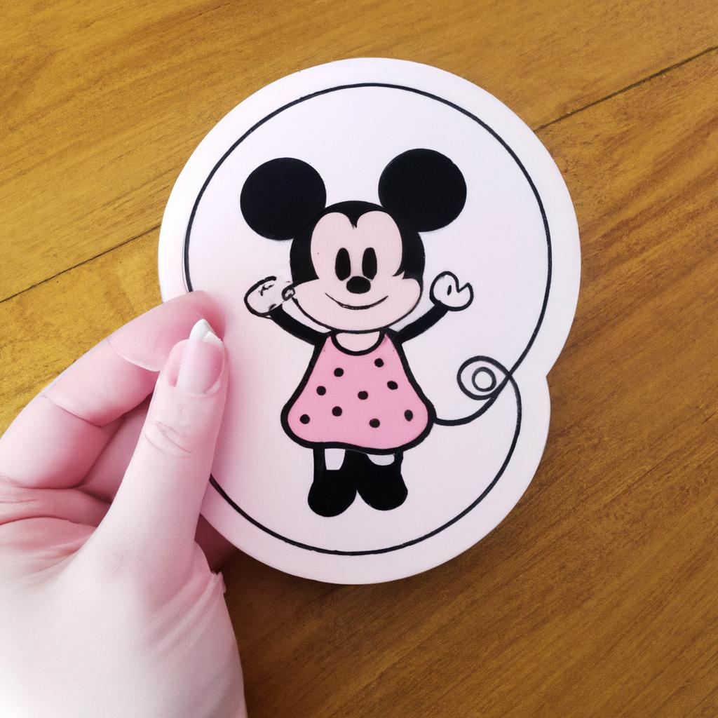 Add some Disney magic to your laptop with this Minnie Mouse outline SVG sticker!