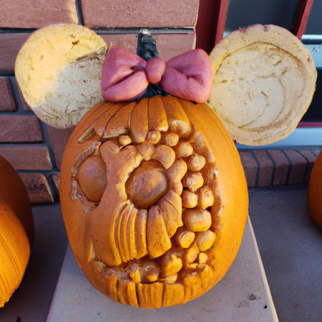 Take a look at these creative ways to display your Minnie Mouse pumpkin carvings this Halloween