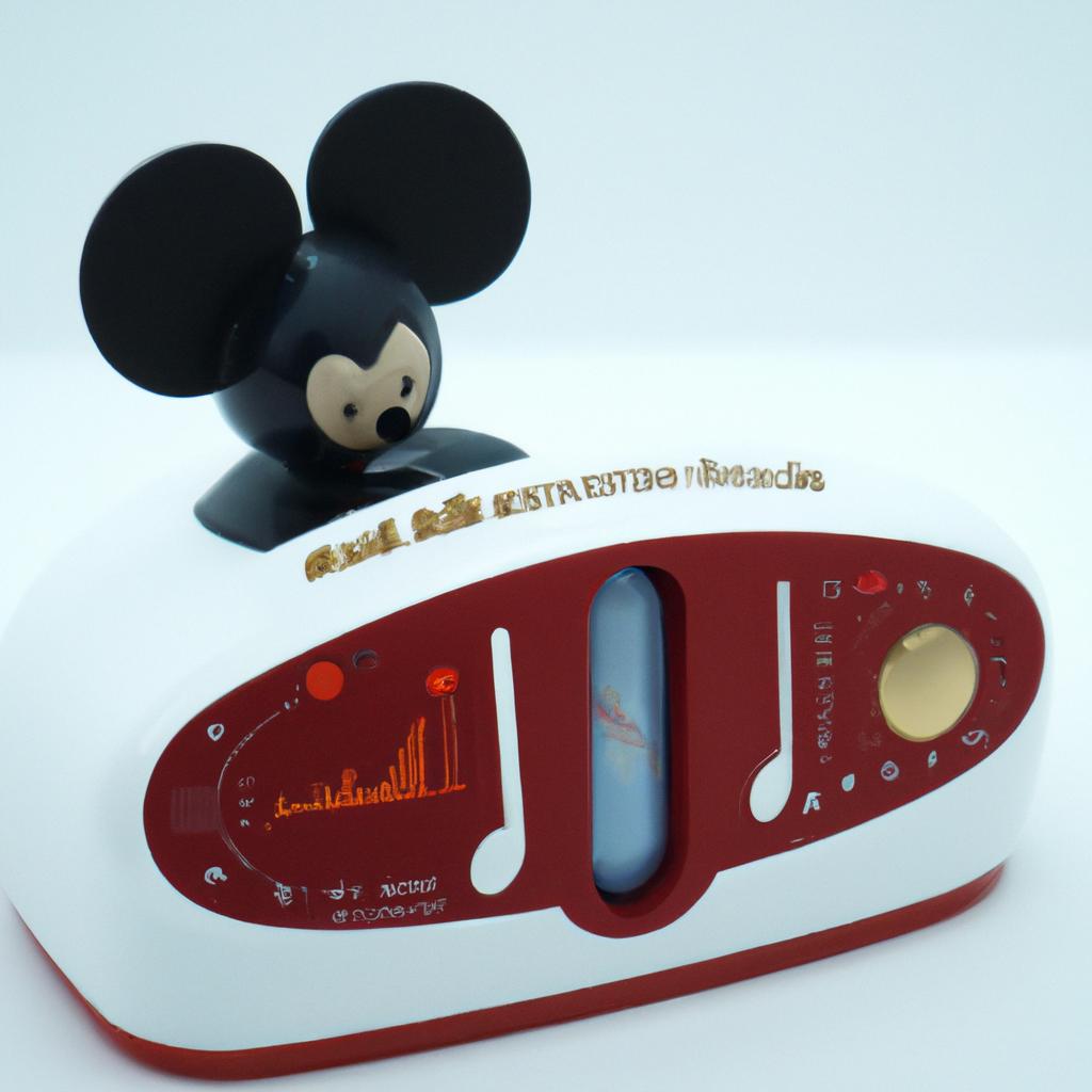 This modern Mickey Mouse music box combines classic charm with modern technology