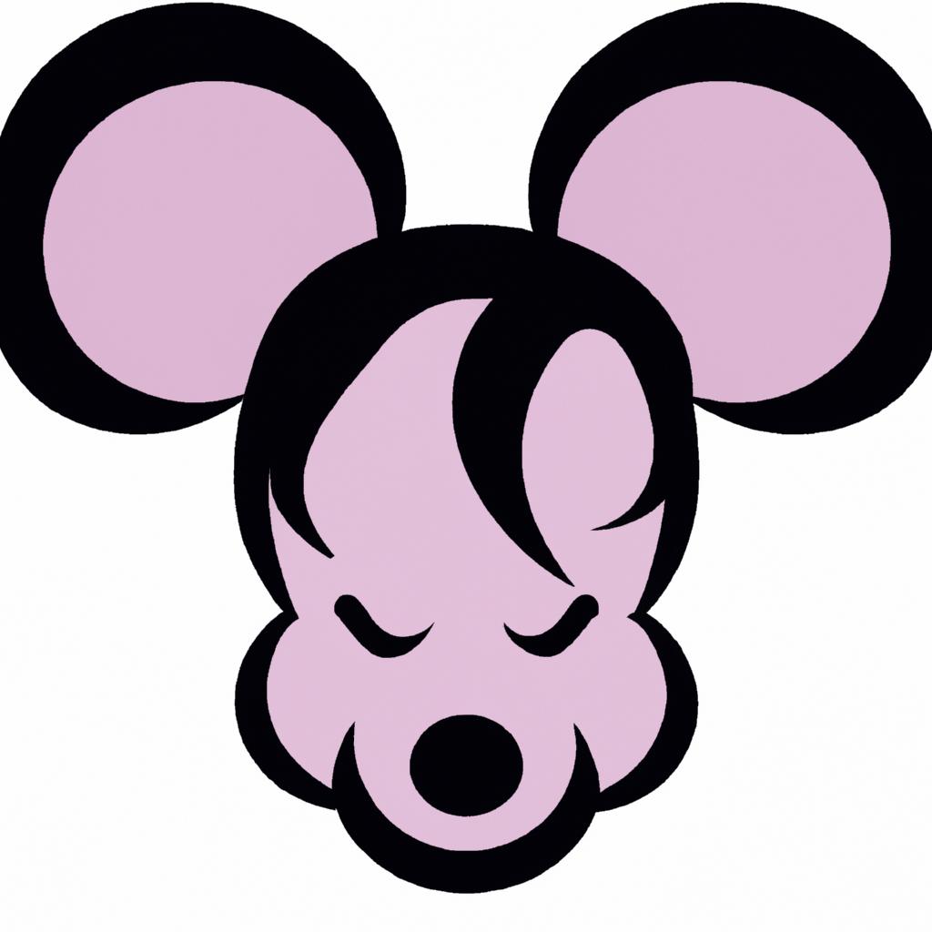 Add a modern twist to your design with this Minnie Mouse head clipart