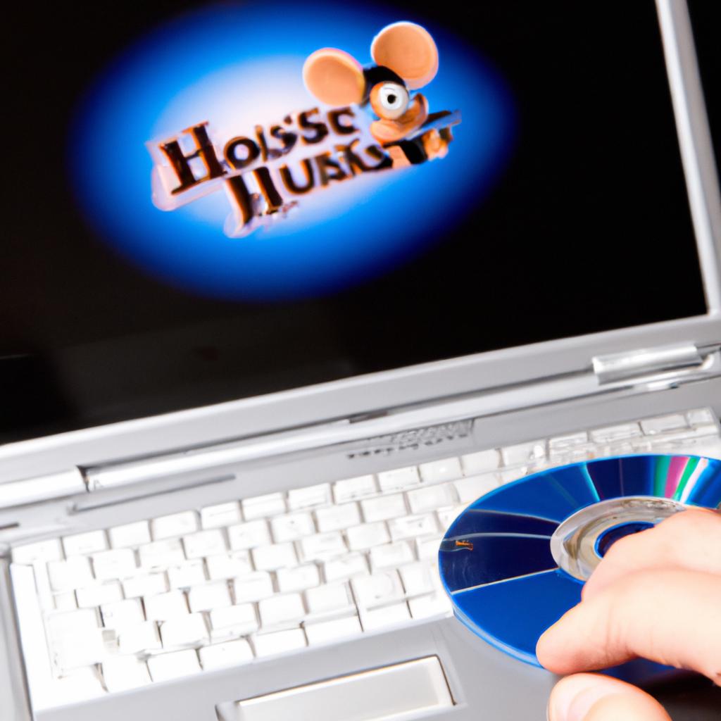 Conveniently watching House of Mouse DVD on the go