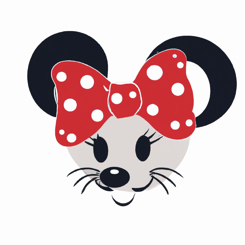 Bring nostalgia to your design with this traditional Minnie Mouse head clipart