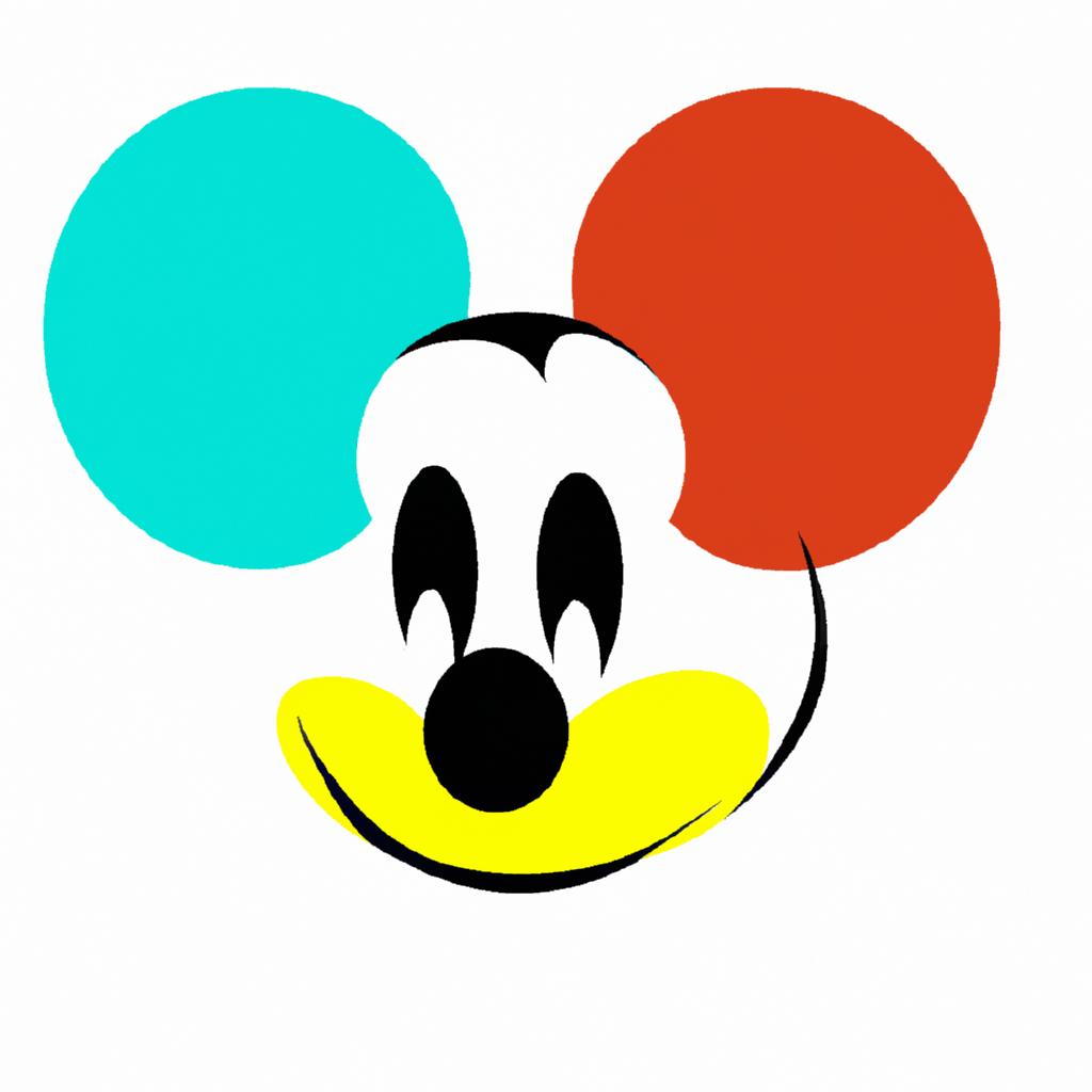 Brighten up any room with this colorful and fun Mickey Mouse head print.