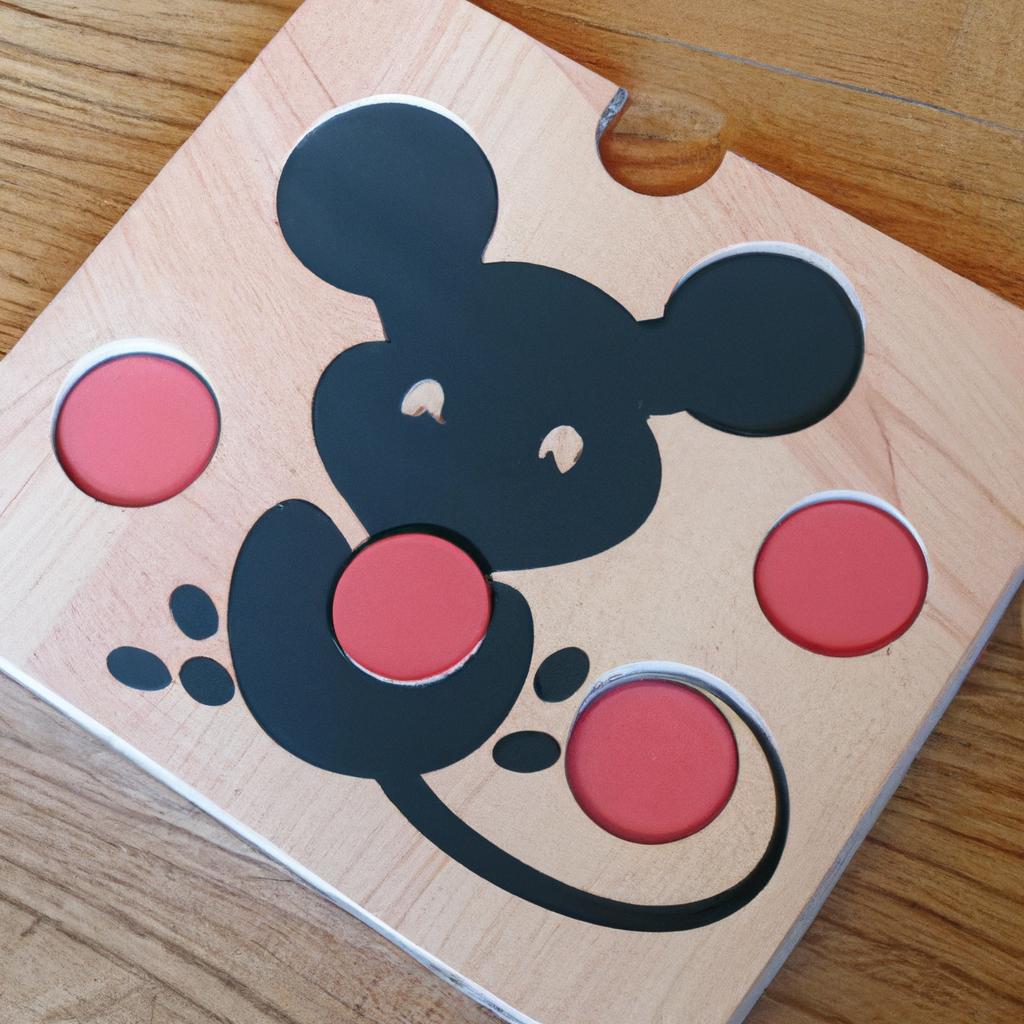 Introduce your toddler to problem-solving with this wooden Minnie Mouse puzzle